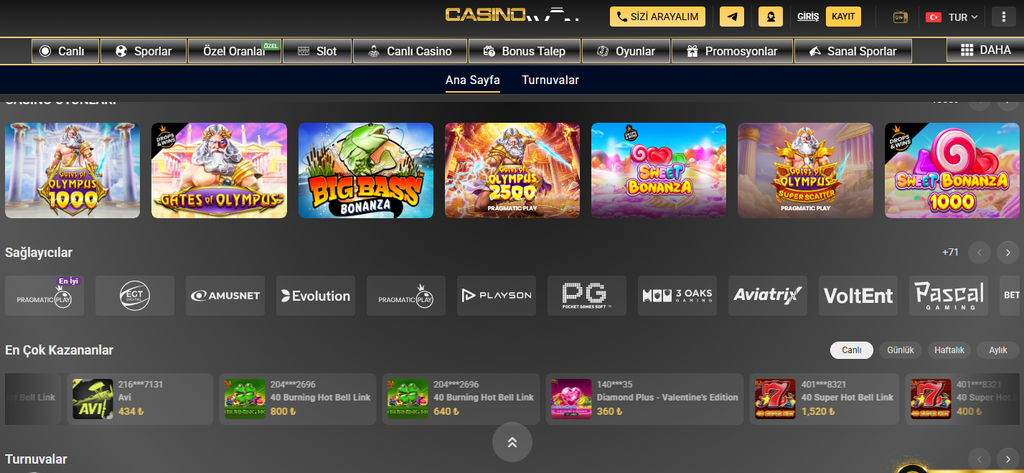 casinowon slot oyunlari