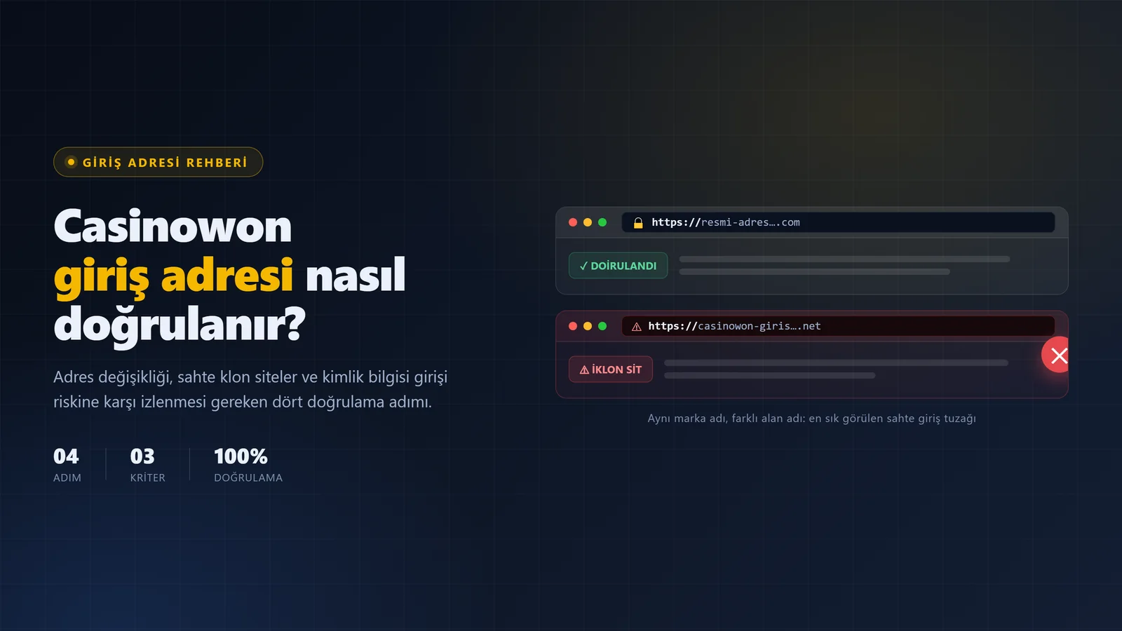 Tarayıcı çubuğunda resmi alan adı ile klondan bir giriş adresinin karşılaştırılması: doğrulanmış adres ve klon site uyarısı